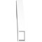 Ekena Millwork 3-in. W x 18-in. D x 18-in. H Geneva Architectural Grade PVC Knee Brace BRCP03X18X18GNV - alternate 4